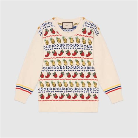 gucci pineapple jumper|net a porter Gucci.